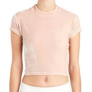 Are You Am I Cropped Baby Tee Pink XS